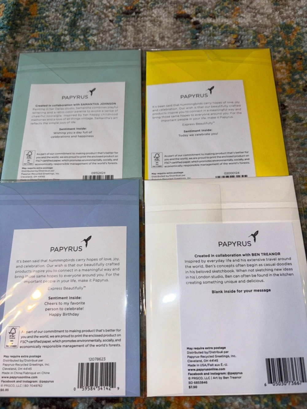 🆕Papyrus Birthday Greeting Card Bundle, 10 Cards - Picture 4 of 8